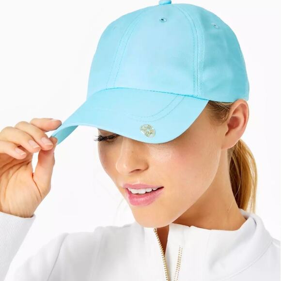 Lilly Pulitzer Solid Run Around Adjustable Hat Blue Cap - Picture 1 of 11